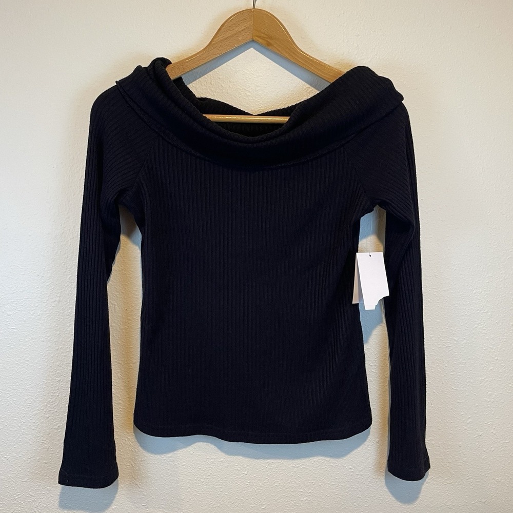 DIP Woman's Size XL Black Chunky Cowl Neck Sweater NWT Dark Romantic Feminine‎